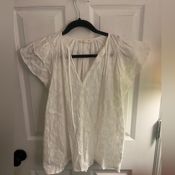 grade & gather Tops - Grade & Gather Elegant White Women's Top sz L